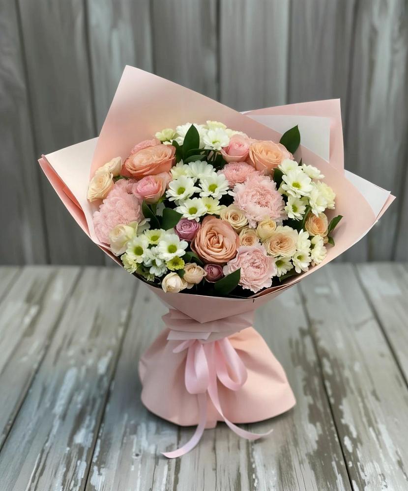 Букет цветов из: Гвоздики, Розы и Хризантемы в Мелеузе