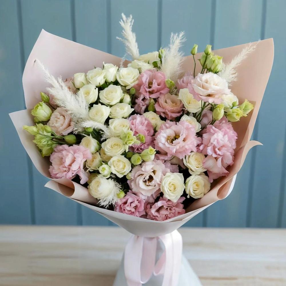 Букет цветов из: Альстромерии и Розы в Мелеузе