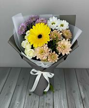 Букет цветов из:  Розы, Герберы и Хризантемы в Мелеузе