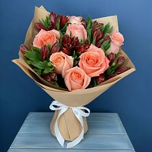 Букет цветов из:  Розы и Альстромерии в Мелеузе