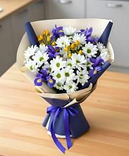 Букет цветов из:  Розы, Ирисы и Хризантемы в Мелеузе