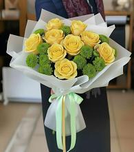 Букет цветов из:  Хризантемы и Розы в Мелеузе