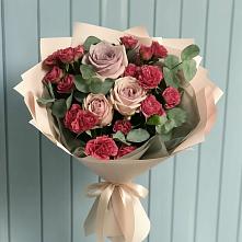 Букет цветов из:  Гвоздики и Розы в Мелеузе