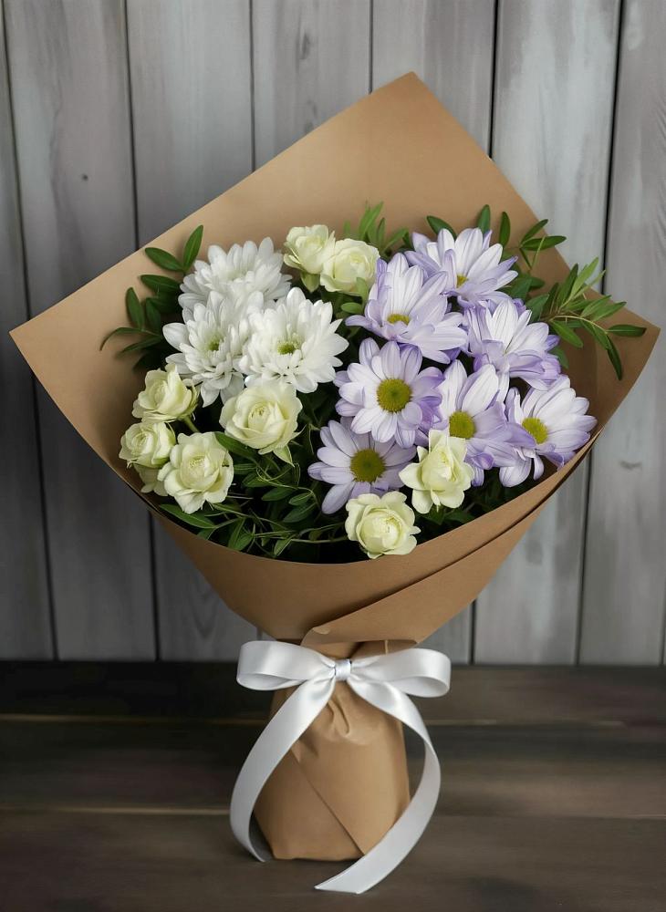 Букет цветов из: Хризантемы и Розы в Мелеузе